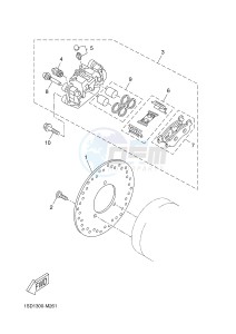 YP400RA X-MAX 400 ABS X-MAX (1SDC 1SDC 1SDC 1SDC) drawing REAR BRAKE CALIPER