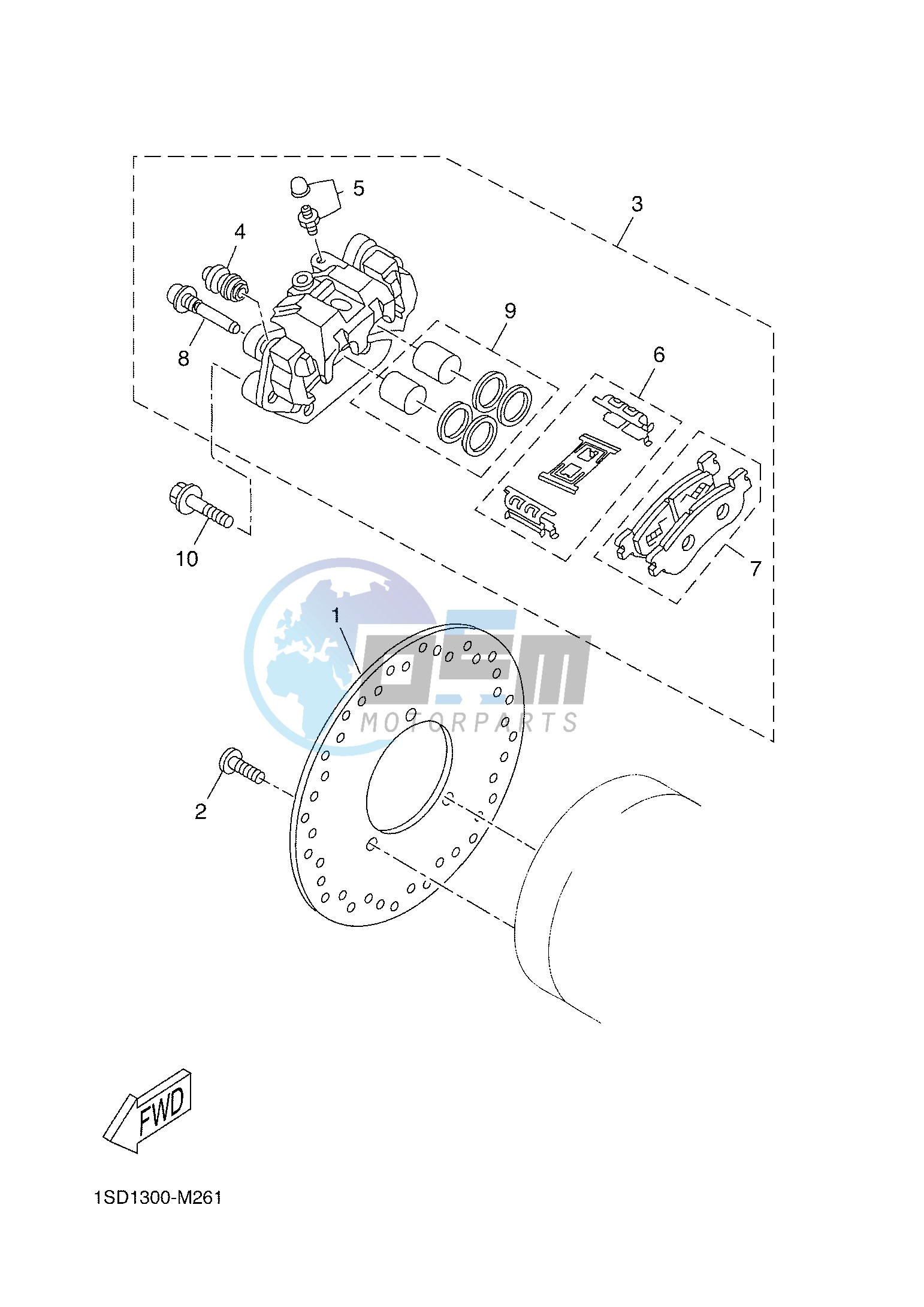 REAR BRAKE CALIPER