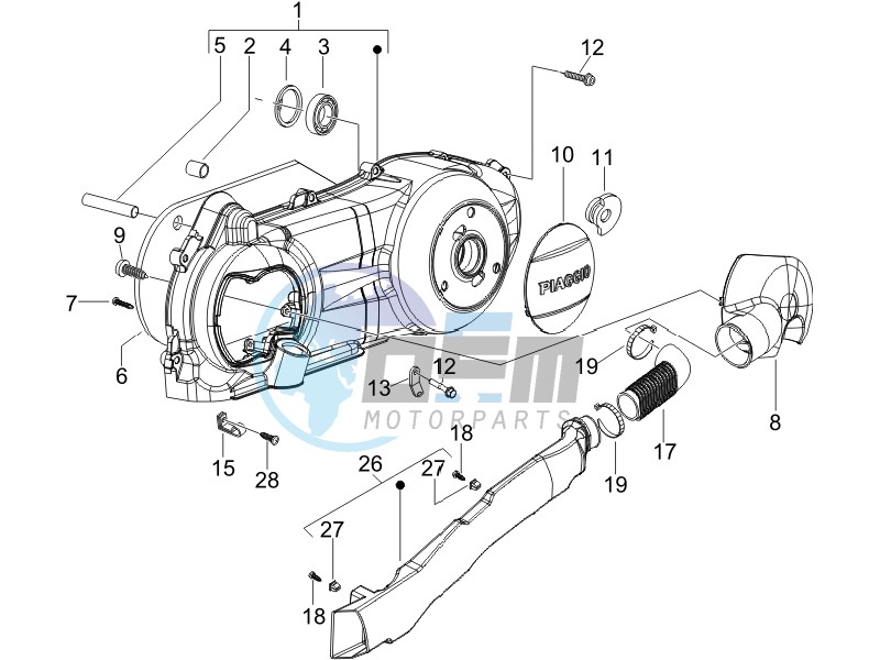 Crankcase cover - Crankcase cooling