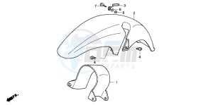 XL600V TRANSALP drawing FRONT FENDER