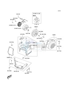 KSF 50 B [KFX50] (B7F-B9S) B9S drawing GENERATOR