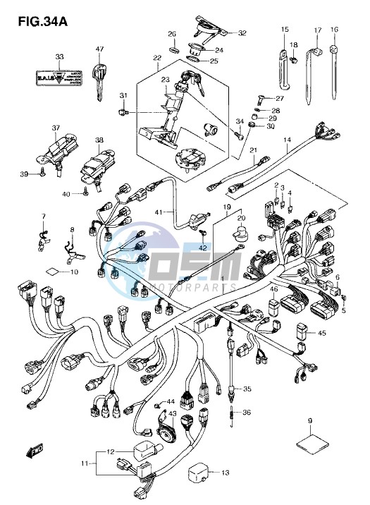 WIRING HARNESS (GSX1300BKA/AU2/AUF)