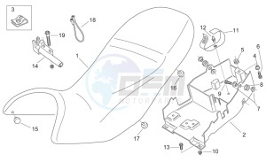 Pegaso 650 Carb drawing Central body - Saddle