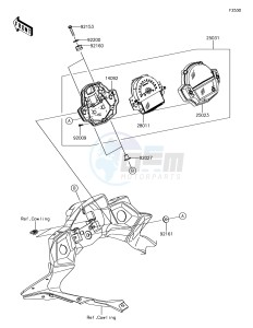 VERSYS 650 ABS KLE650FHFA XX (EU ME A(FRICA) drawing Meter(s)