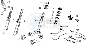 JOYRIDE 200 E2 - 2004 drawing FRONT FORK / STEERING HEAD BEARING