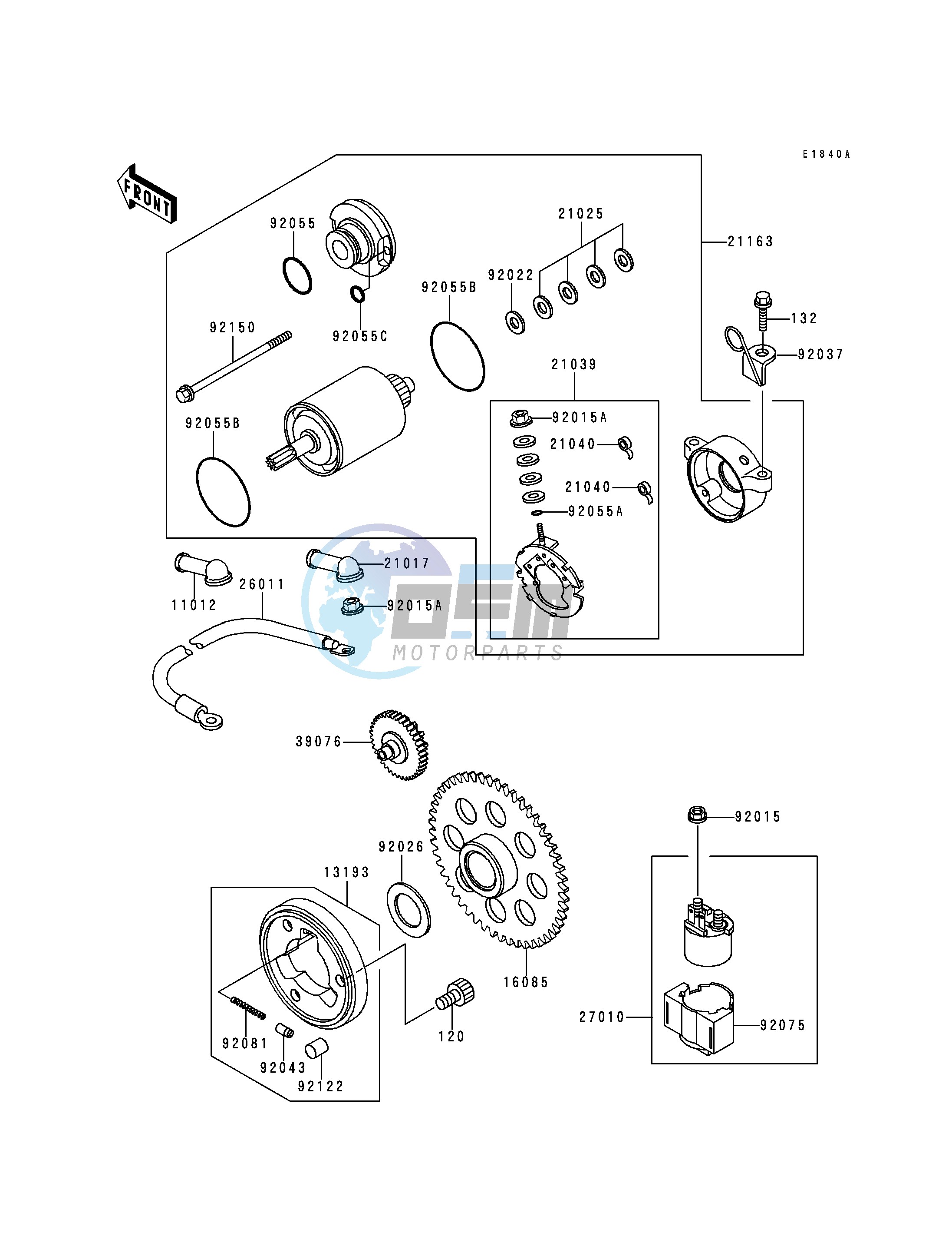 STARTER MOTOR-- KLF220-A9- -