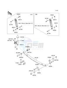 KAF 620 S [MULE 4010 TRANS4X4 HARDWOODS GREEN HD] (S9F-SAF) SAF drawing REAR SUSPENSION