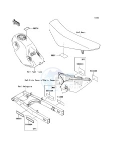 D-TRACKER 125 KLX125DCF XX (EU ME A(FRICA) drawing Labels