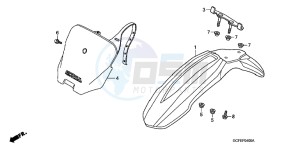 CRF70FB CRF70F ED drawing FRONT FENDER