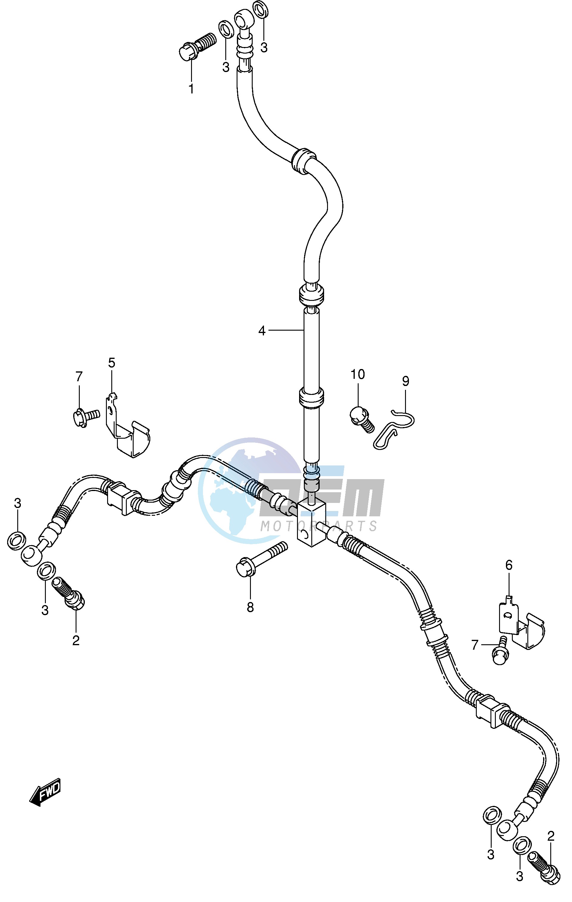 FRONT BRAKE HOSE (MODEL K2 K3 K4 K5)