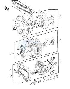 S3 A [MACH II] (A) 400 [MACH II] drawing REAR HUB_BRAKE_CHAIN -- 74-75 S3_S3-A- -