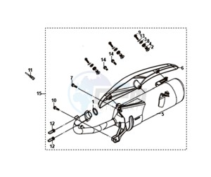 JET 4 50cc (L8) EU EURO4 drawing EXHAUST