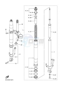 FZ1-N FZ1 (NAKED) 1000 (1EC4 1EC5 1EC6) drawing FRONT FORK