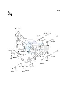 VN 750 A [VULCAN 750] (A15-A19) [VULCAN 750] drawing ENGINE MOUNT