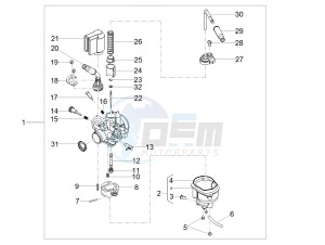 RX 50 FACTORY E4 (EMEA) drawing Carburettor  Parts