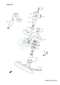 VS600GL (E2) INTRUDER drawing STEERING STEM (MODEL T V)