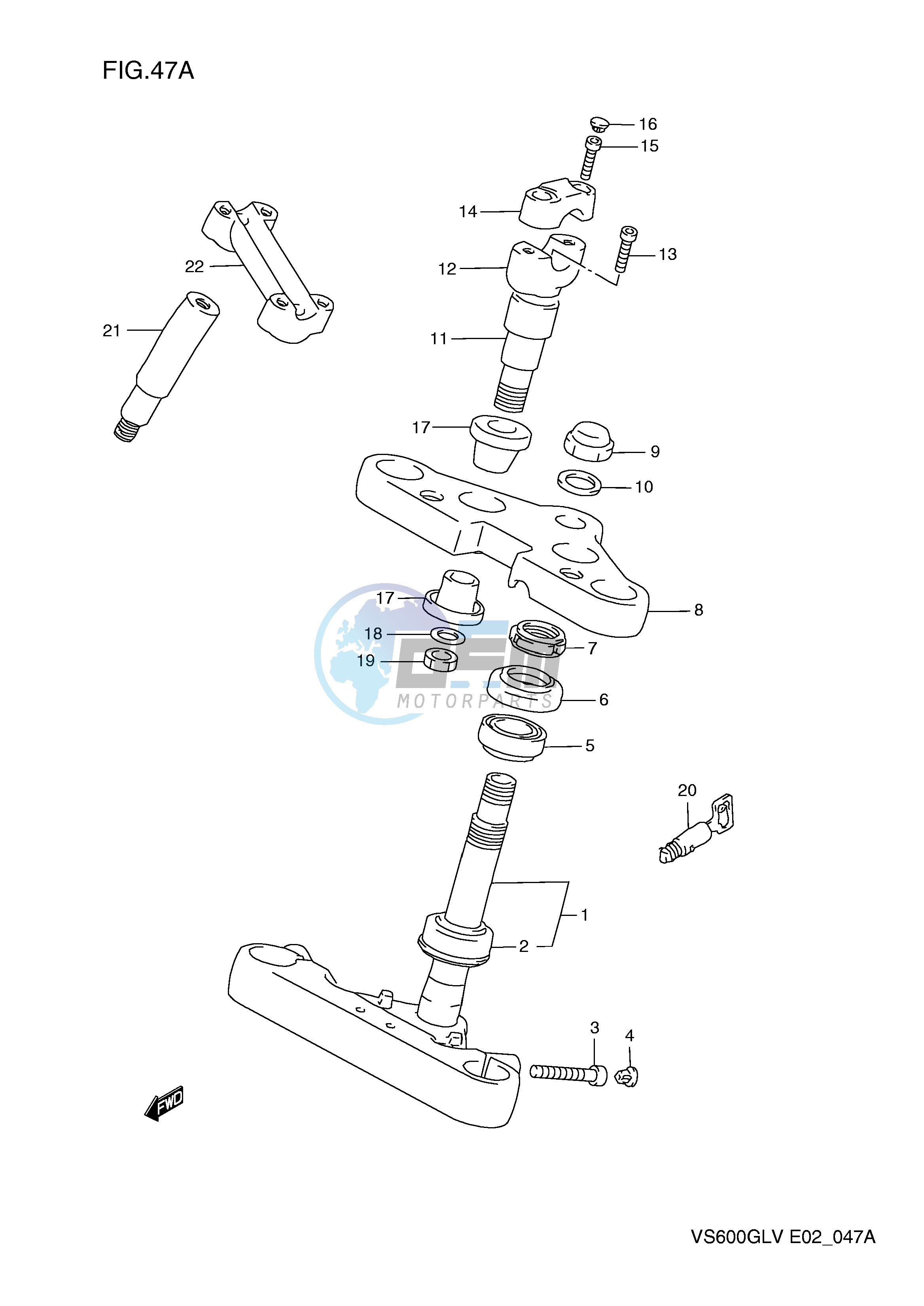 STEERING STEM (MODEL T V)