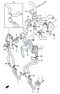 GSF1200A (E18) drawing SECOND AIR (GSF1200ST SV SW SX SY E18)