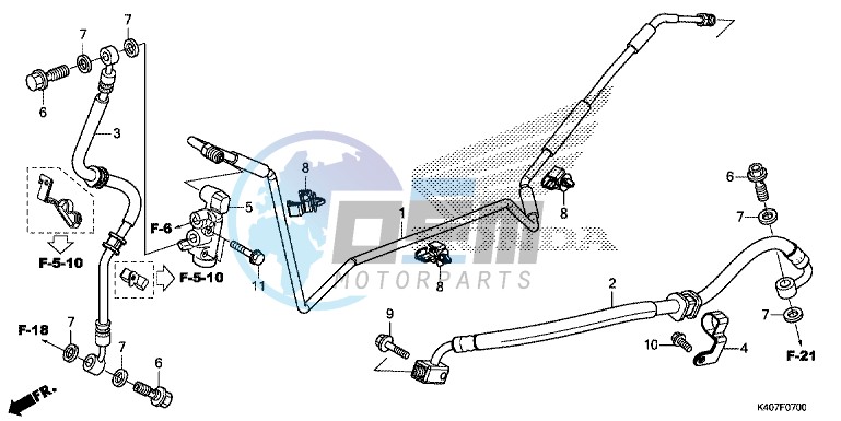 REAR BRAKE HOSE/ BRAKE PIPE (CBS)