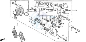 XL1000V VARADERO drawing FRONT BRAKE CALIPER (2)