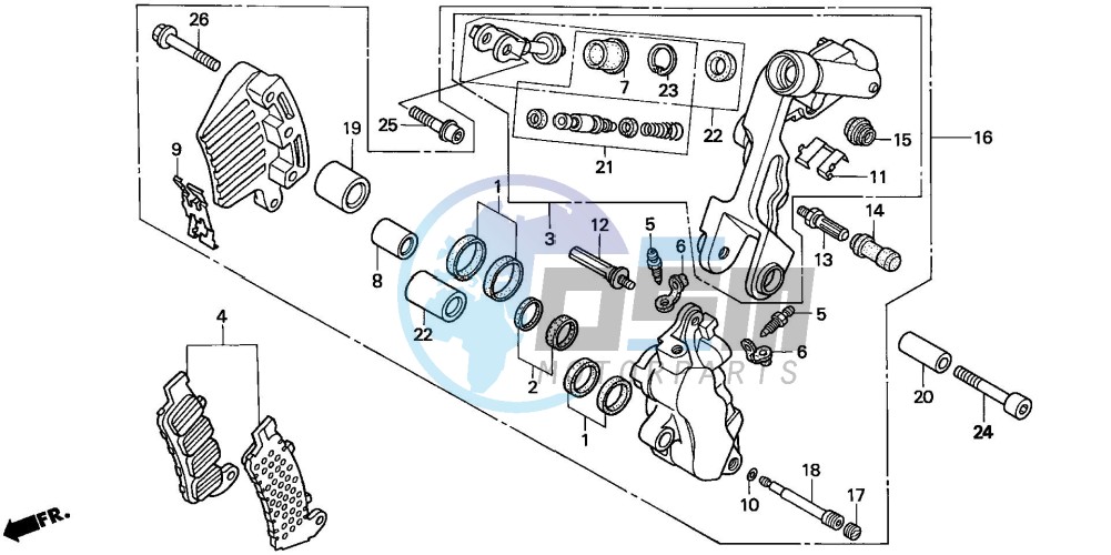 FRONT BRAKE CALIPER (2)