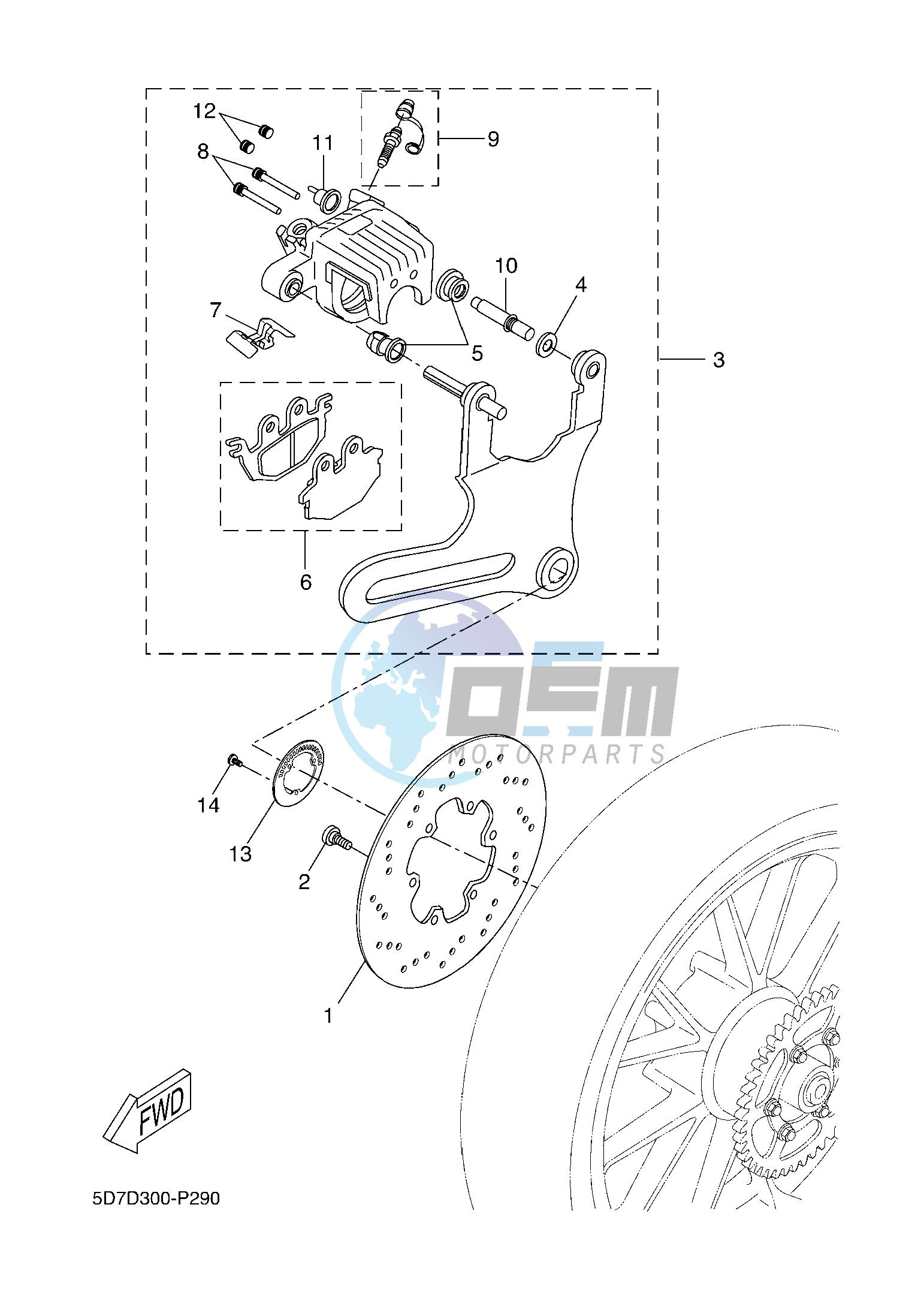 REAR BRAKE CALIPER