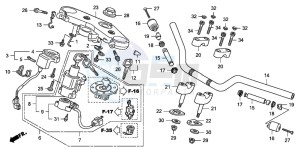 CB1300SA CB1300SUPERBOLD'OR drawing HANDLE PIPE/TOP BRIDGE