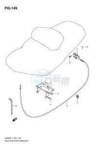 AN650 (E2) Burgman drawing SEAT SUPPORT BRACKET (AN650L1 E19)