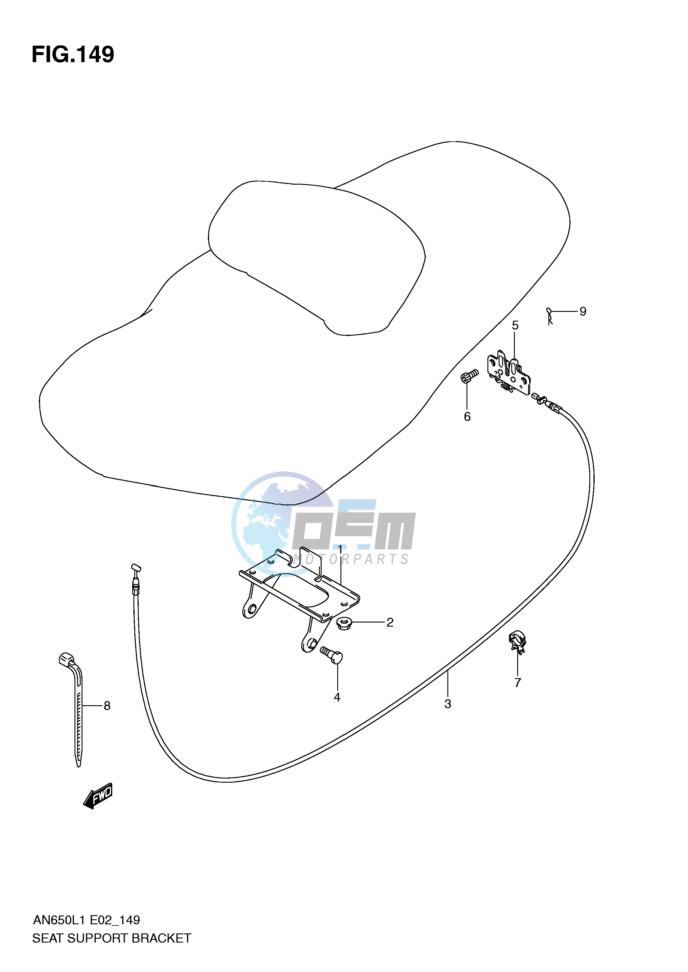 SEAT SUPPORT BRACKET (AN650L1 E19)