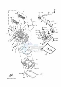 MT-03 MTN320-A (B6W4) drawing CYLINDER HEAD