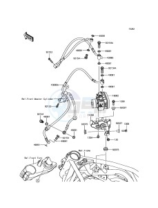 NINJA H2R ZX1000YHF EU drawing Brake Piping