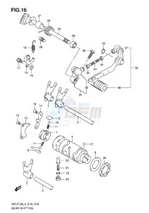 DR-Z125 EU drawing GEAR SHIFTING