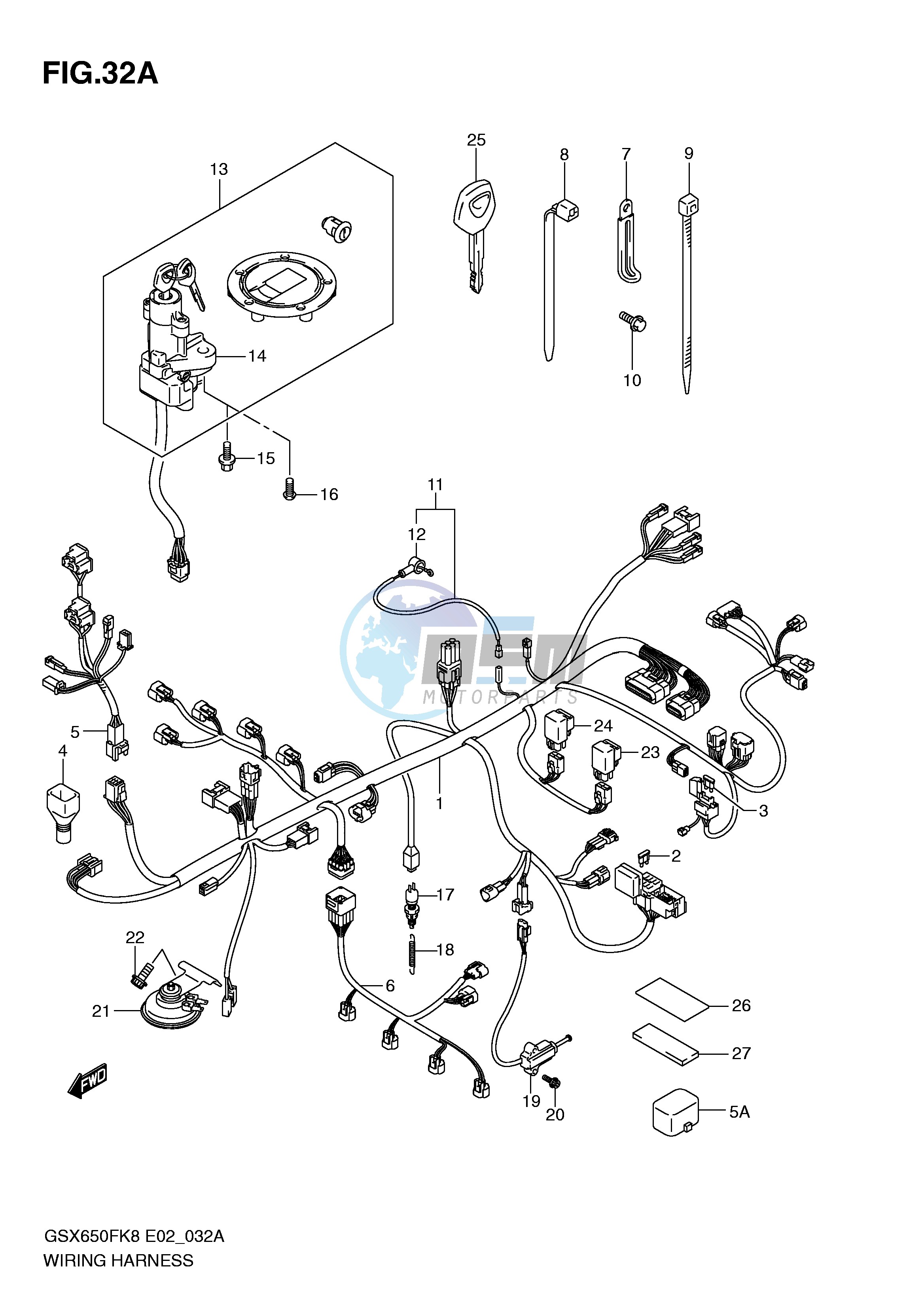 WIRING HARNESS (GSX650FA FUA)