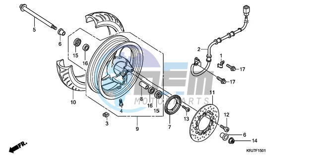 FRONT WHEEL (FES125A)(FES150A)