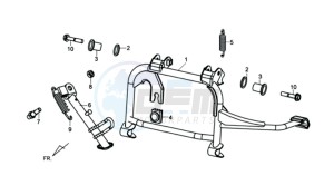 TONIK 50CC drawing CENTRAL STAND - SIDE STAND - KICKSTARTER PEDAL