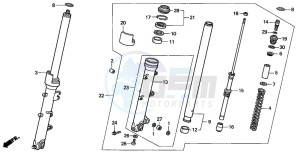 VFR800 drawing FRONT FORK