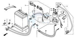 TRX250 RECON drawing BATTERY