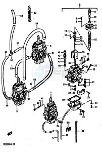 RG500 (E1) Gamma drawing CARBURETOR