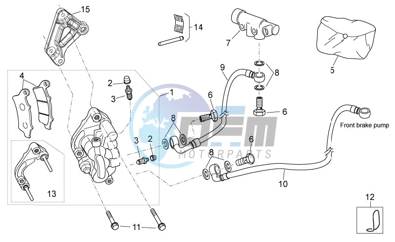 Front brake caliper