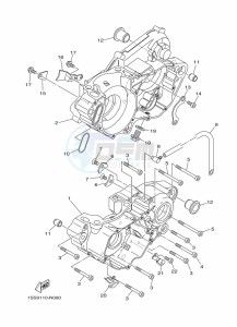 YZ250X (BF1V) drawing CRANKCASE