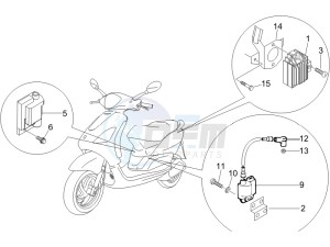 Fly 150 4t (USA) USA drawing Voltage Regulators - Electronic Control Units (ecu) - H.T. Coil