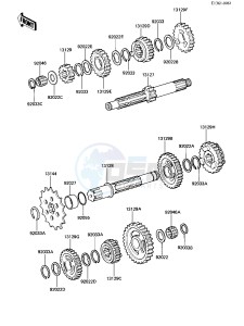 KX 250 B [KX250] (B1) [KX250] drawing TRANSMISSION