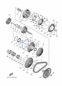 YXF1000EWS YX10FRPSN (B4JC) drawing CLUTCH