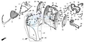 SH125R drawing FRONT COVER