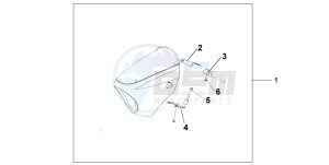 VTX1800C1 drawing HEADLIGHT COWL WITH WINDSCREEN