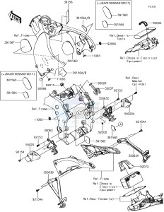 NINJA ZX-10R ZX1000SJF XX (EU ME A(FRICA) drawing Frame Fittings