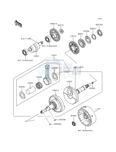 KLF 300 B [BAYOU 300] (B5-B9) [BAYOU 300] drawing CRANKSHAFT