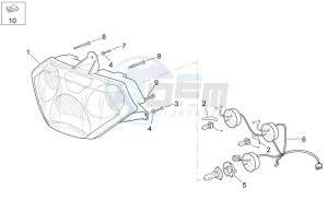 RSV 2 1000 drawing Headlight