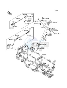 BRUTE FORCE 650 4x4i KVF650FEF EU GB drawing Frame