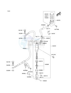 KSF 400 A [FX400] (A6F) A6F drawing REAR MASTER CYLINDER